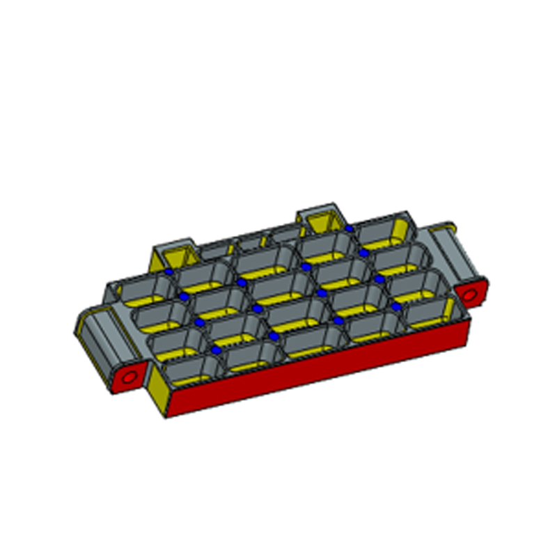 Tấm ngăn chứa pin đúc hợp kim nhôm Một khuôn hai lỗ Tấm ngăn chứa pin đúc hợp kim nhôm Một khuôn hai lỗ